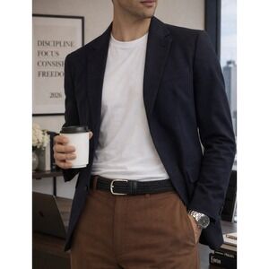 Men's Braided Rope Black Belt (sz. 38) adjustable